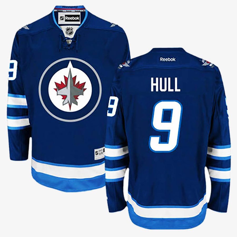 winnipeg jets bobby hull navy blue jersey