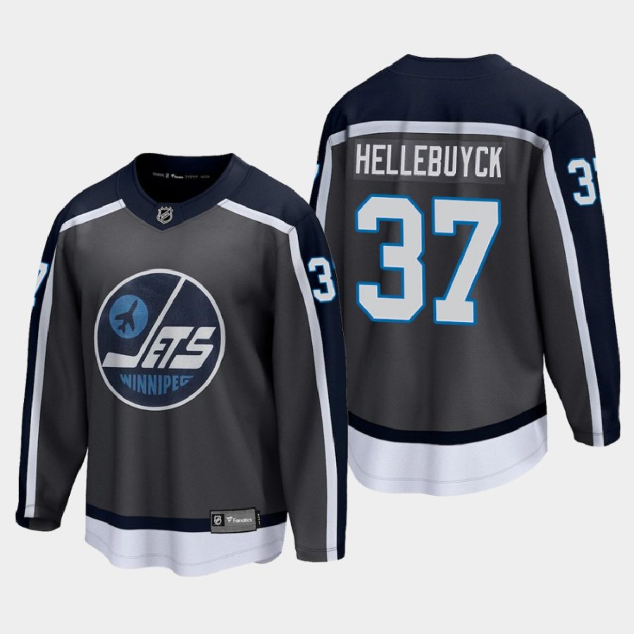 winnipeg jets connor hellebuyck special edition 2021 jersey gray