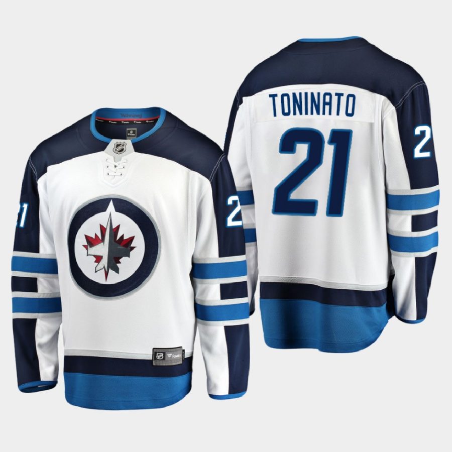 winnipeg jets dominic toninato away 2020 21 breakaway player jersey white