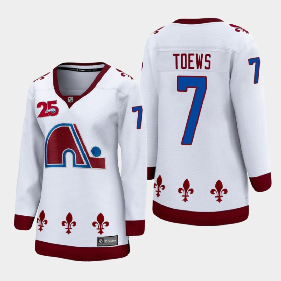 women avalanche devon toews white 2020 21 reverse retro 25th anniversary special edition jersey