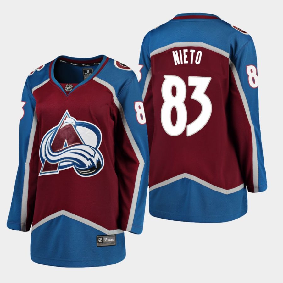 women avalanche matt nieto home breakaway player jersey