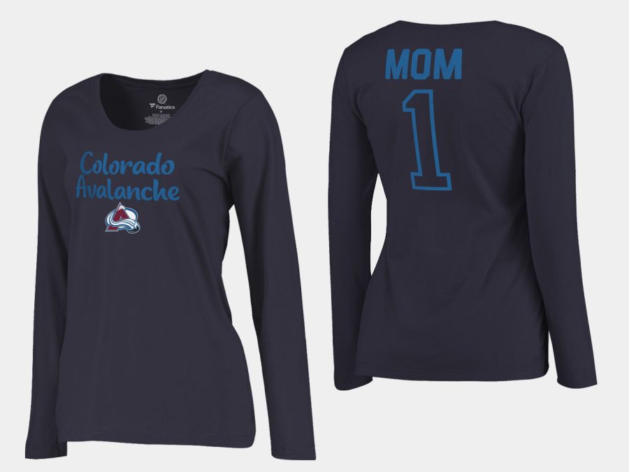 women avalanche mothers day number 1 mom long sleeve t shirt