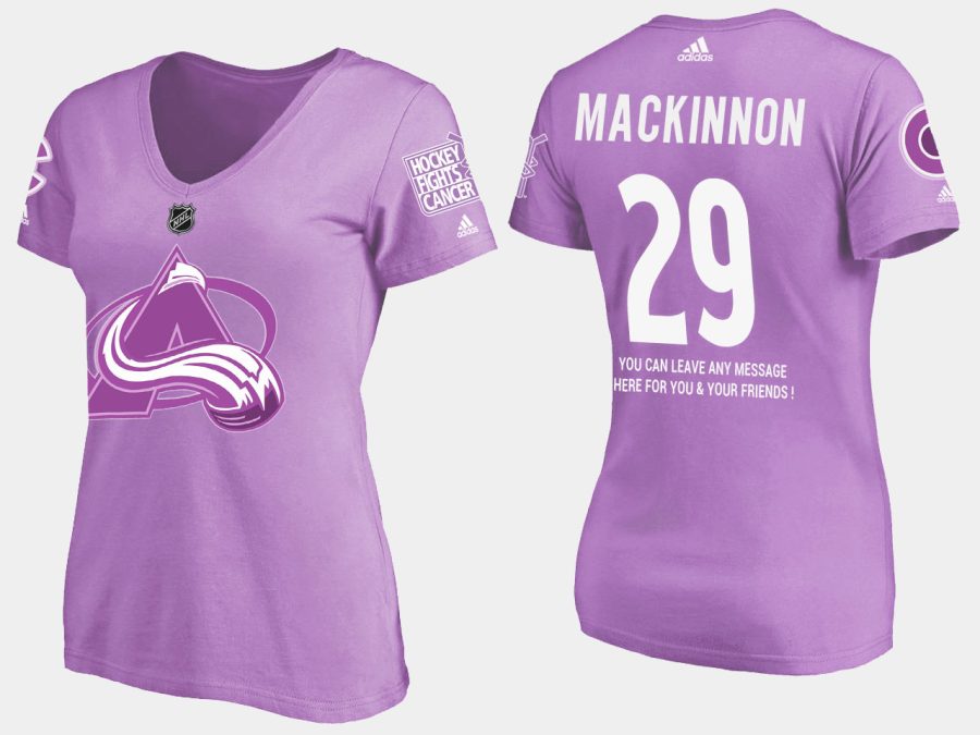 women avalanche nathan mackinnon fights cancer purple t shirt