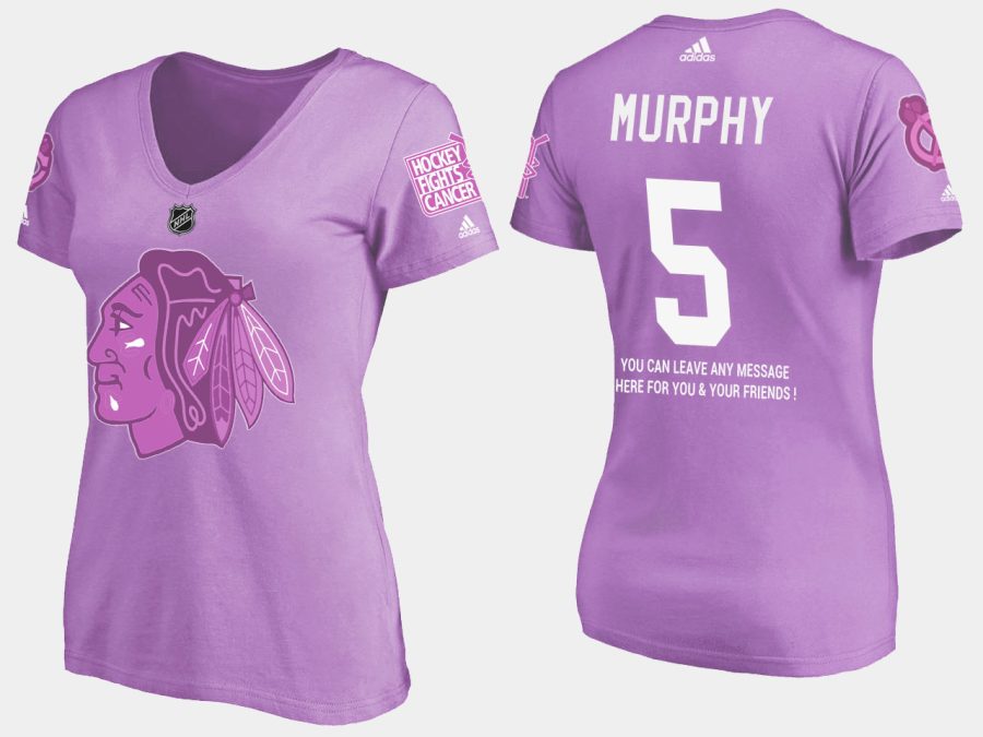 women blackhawks connor murphy fights cancer purple t shirt