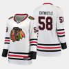 women blackhawks mackenzie entwistle white 2021 away jersey