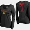 women blackhawks mothers day number 1 mom long sleeve t shirt