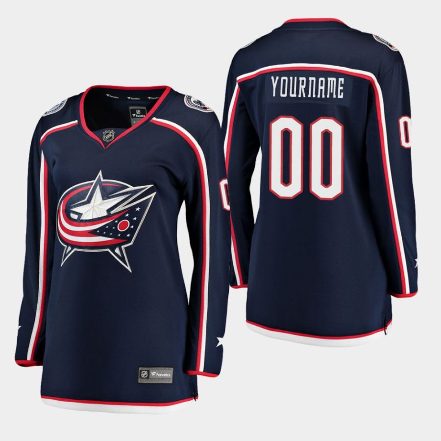 women blue jackets custom home breakaway player jersey