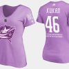 women blue jackets dean kukan fights cancer purple t shirt