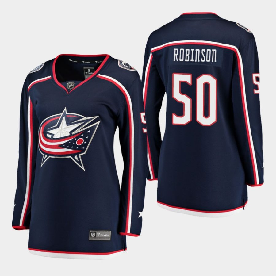 women blue jackets eric robinson home breakaway player jersey