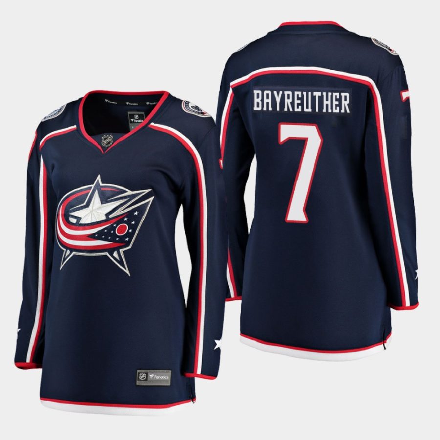 women blue jackets gavin bayreuther navy 2021 home jersey