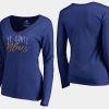 women blues blue graceful long sleeve v neck t shirt