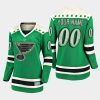 women blues custom green 2021 st. patricks day jersey