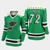 women blues justin faulk green 2021 st. patricks day jersey