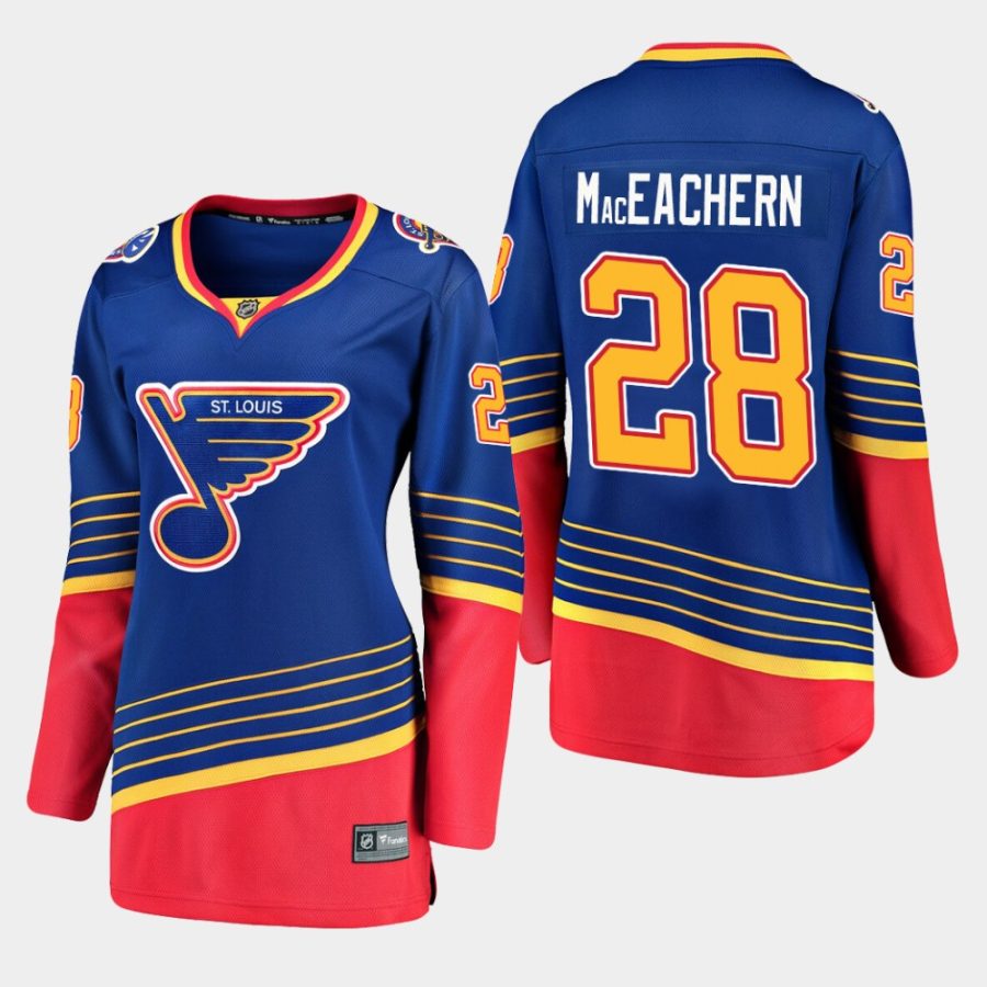 women blues mackenzie maceachern retro premier jersey