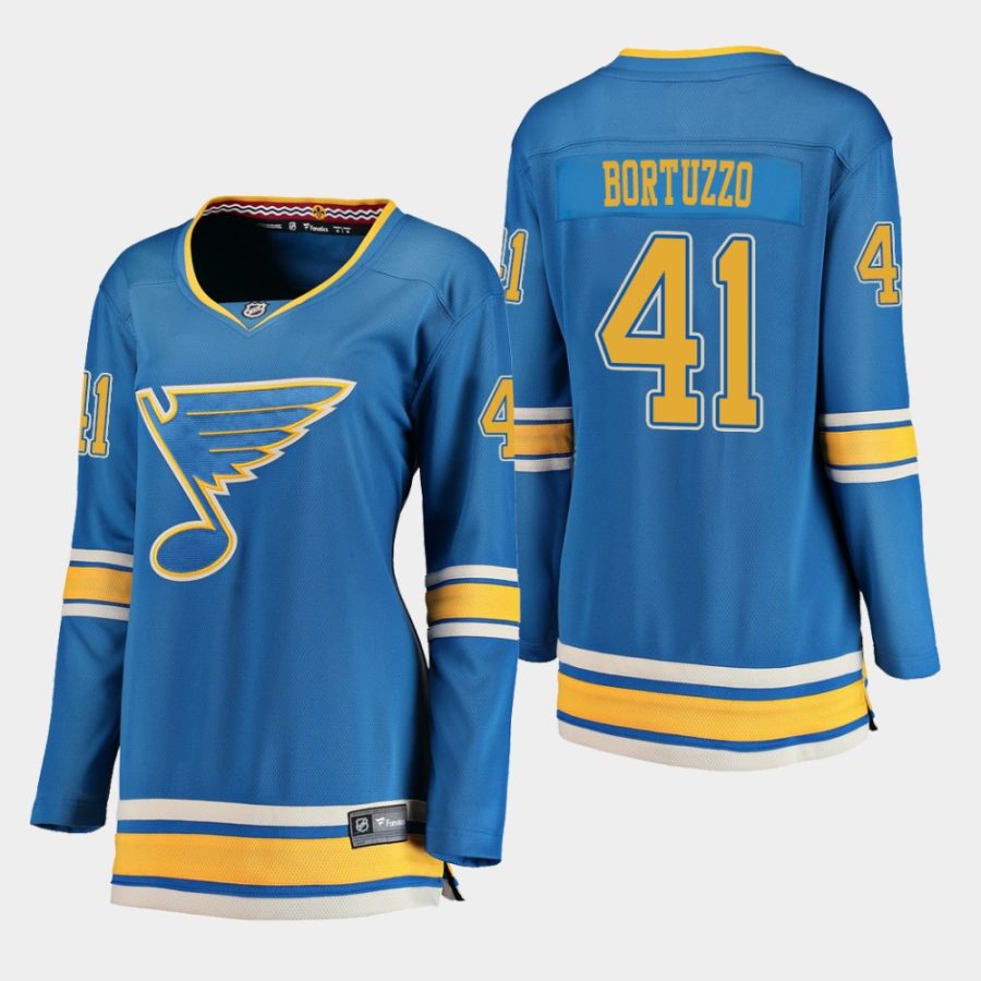 women blues robert bortuzzo blue alternate breakaway player jersey