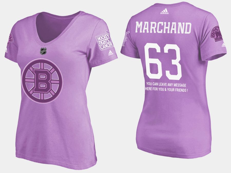 women bruins brad marchand fights cancer purple t shirt