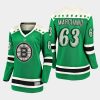 women bruins brad marchand green 2021 st. patricks day jersey