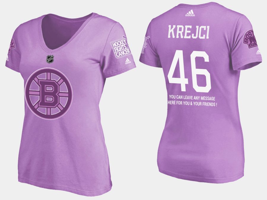 women bruins david krejci fights cancer purple t shirt