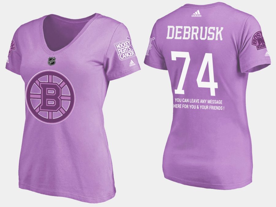 women bruins jake debrusk fights cancer purple t shirt