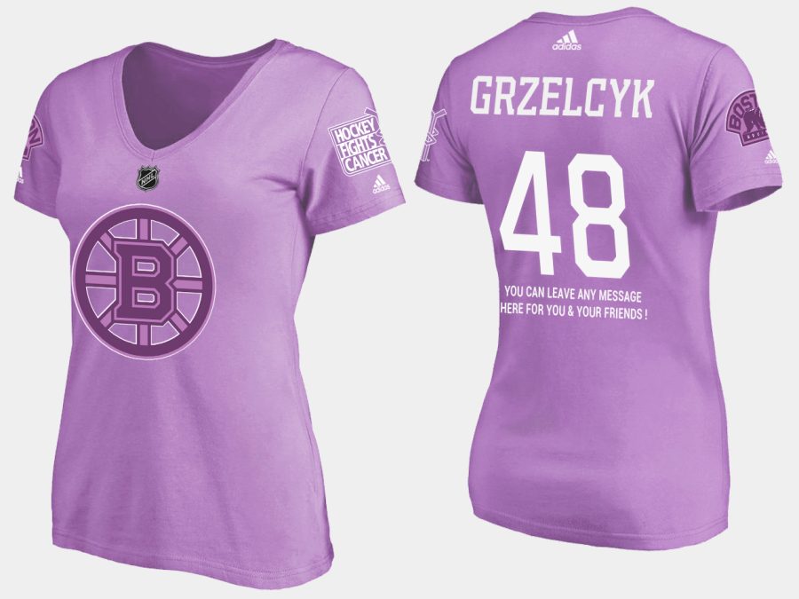 women bruins matt grzelcyk fights cancer purple t shirt