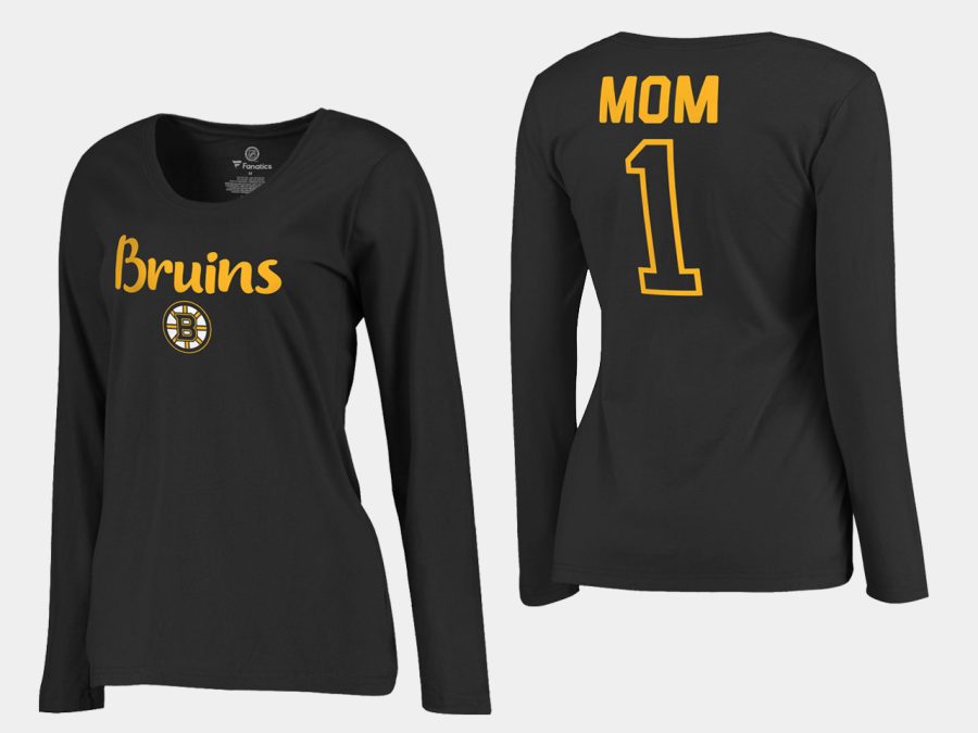 women bruins mothers day number 1 mom long sleeve t shirt