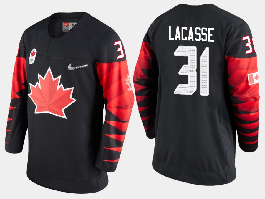 women canada team genevive lacasse 2018 pyeongchang olympics black player jersey