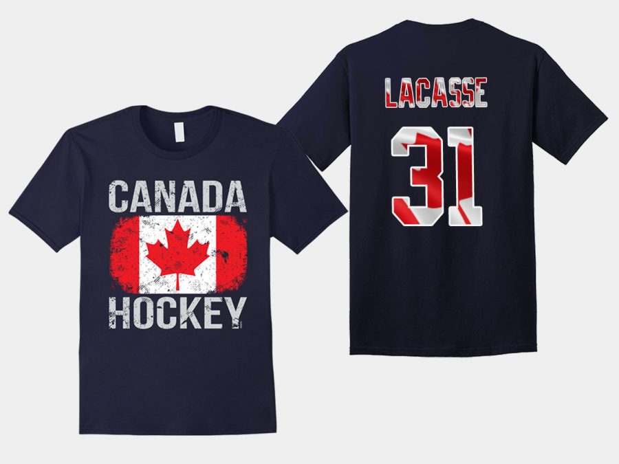 women canada team genevive lacasse 2018 pyeongchang olympics navy player t shirt