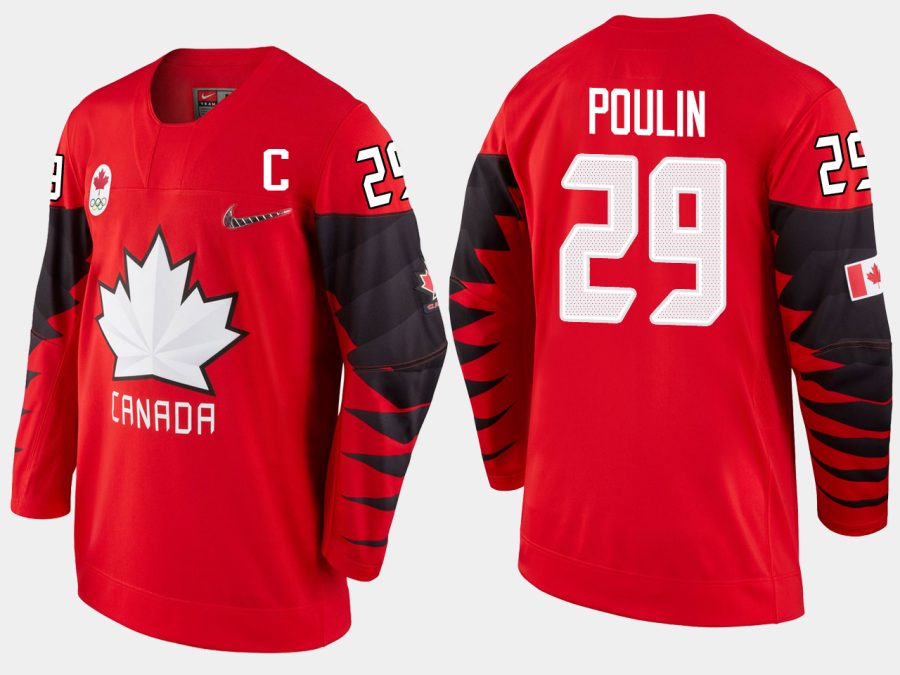 women canada team marie philip poulin 2018 pyeongchang olympics red player jersey