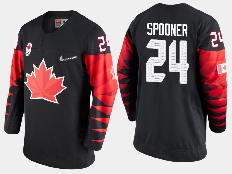 women canada team natalie spooner 2018 pyeongchang olympics black player jersey