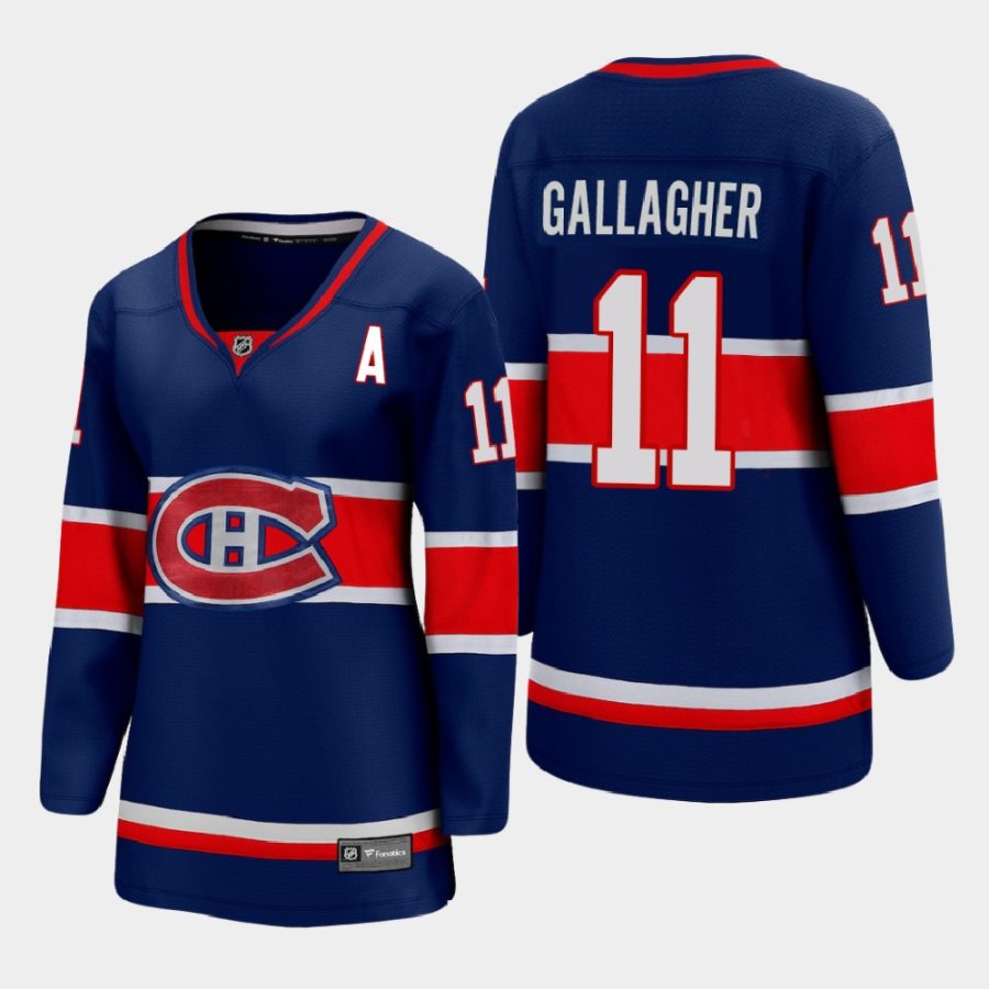 women canadiens brendan gallagher blue 2020 21 special edition jersey