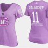 women canadiens brendan gallagher fights cancer purple t shirt