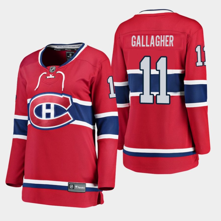 women canadiens brendan gallagher home breakaway player jersey