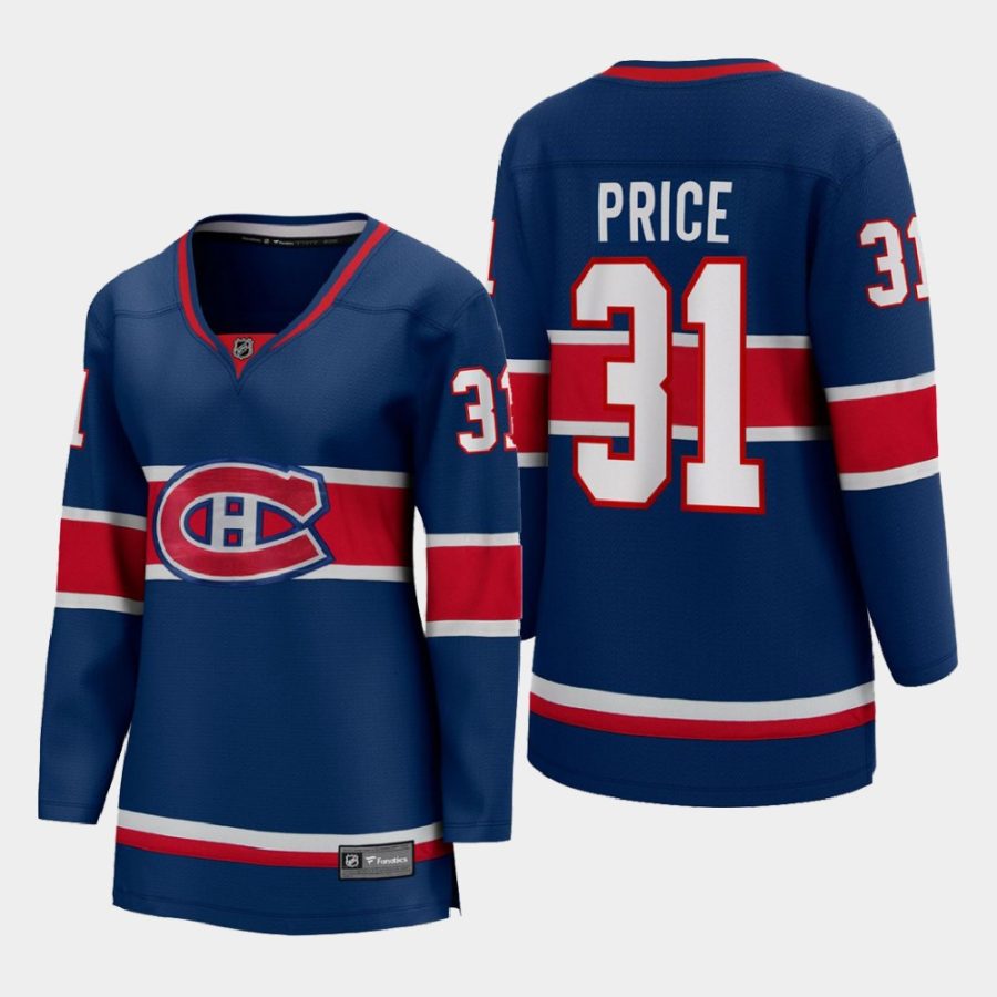 women canadiens carey price blue 2020 21 reverse retro special edition breakaway player jersey