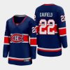 women canadiens cole caufield blue 2021 reverse retro jersey