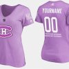 women canadiens custom fights cancer purple t shirt