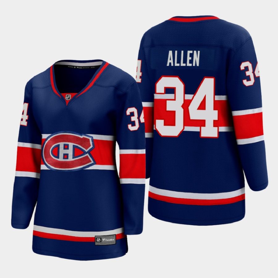 women canadiens jake allen blue 2020 21 special edition jersey