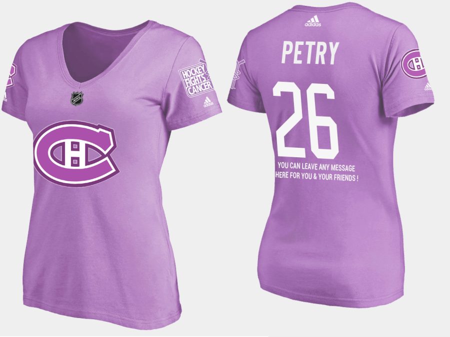 women canadiens jeff petry fights cancer purple t shirt