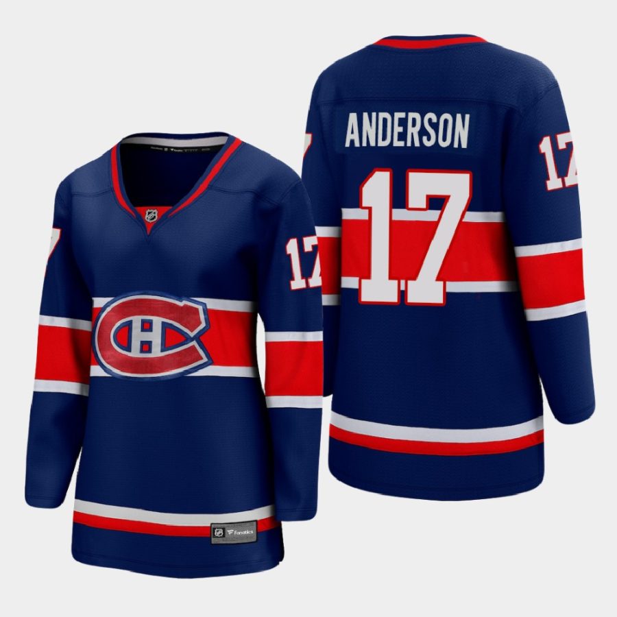 women canadiens josh anderson blue 2020 21 special edition jersey