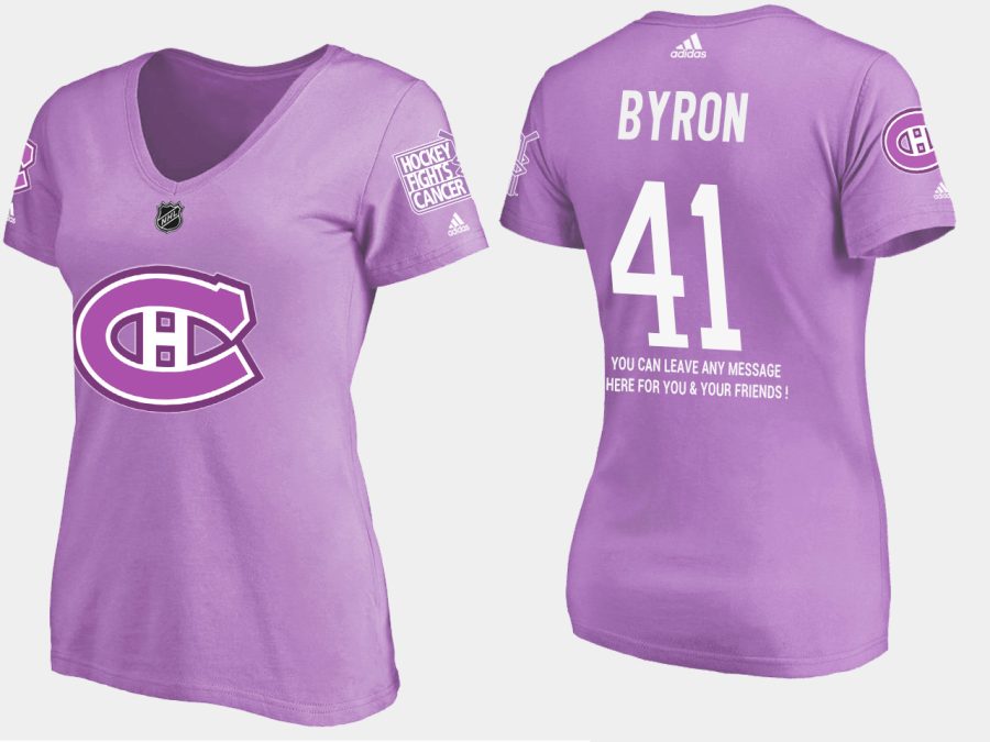 women canadiens paul byron fights cancer purple t shirt