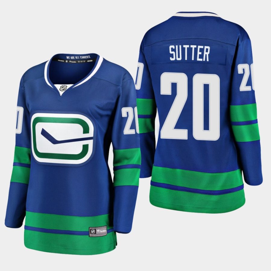 women canucks brandon sutter royal alternate premier jersey