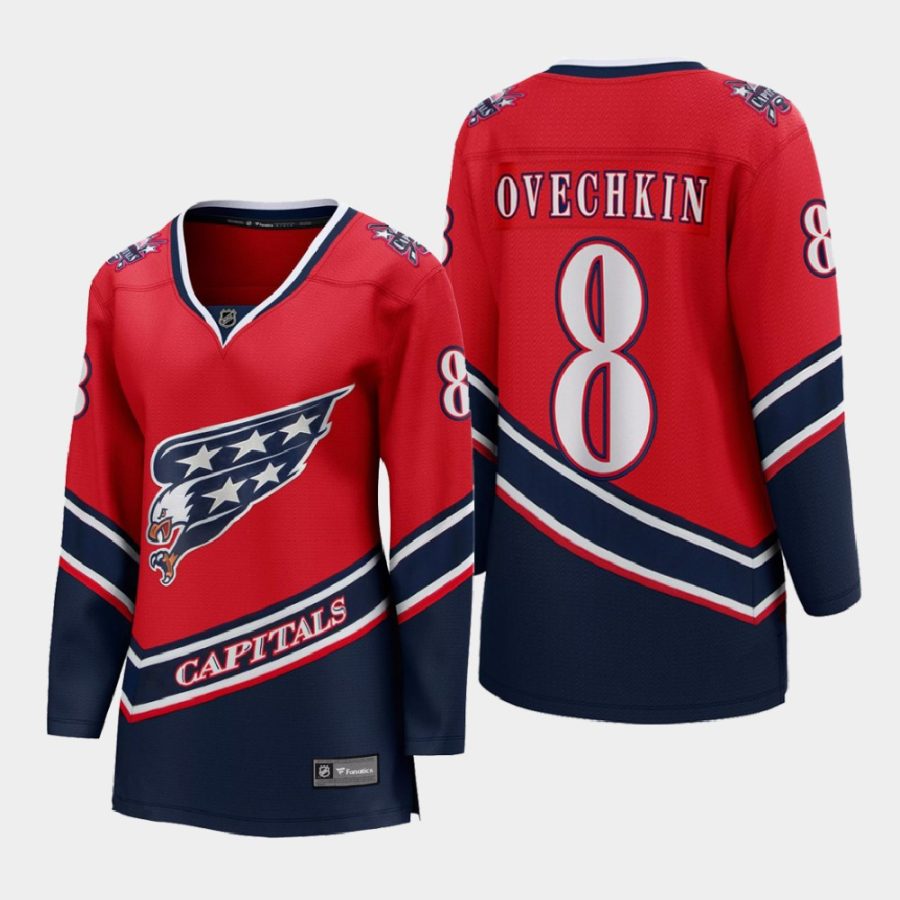 women capitals alexander ovechkin red 2020 21 reverse retro special edition breakaway player jersey