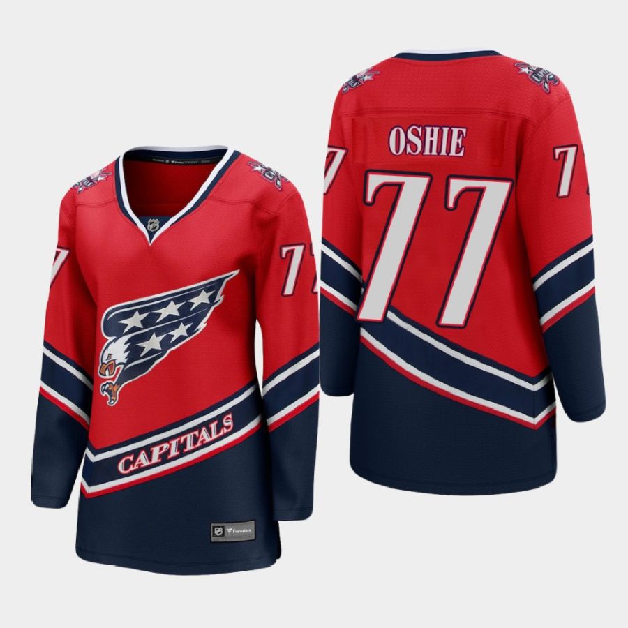 women capitals t.j. oshie red 2021 special edition jersey