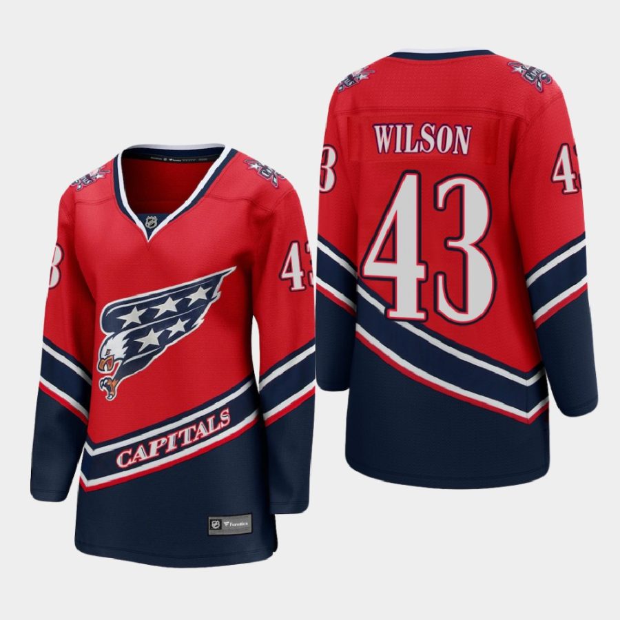 women capitals tom wilson red 2021 special edition jersey