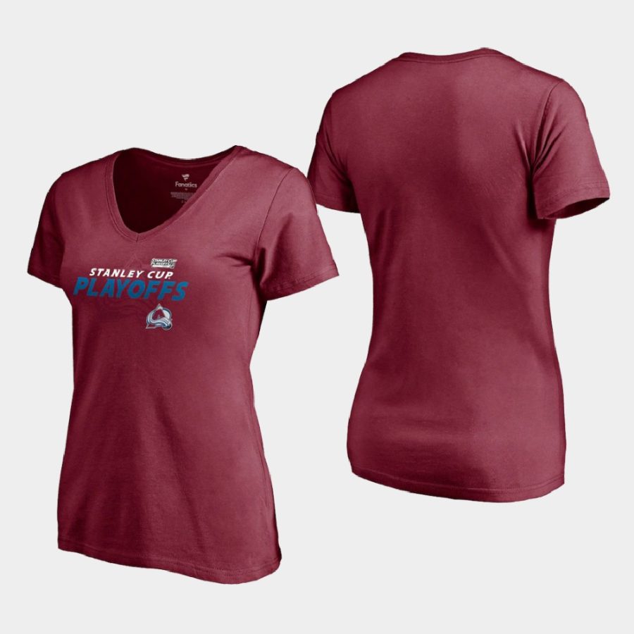 women colorado avalanche 2021 stanley cup playoffs burgundy turnover t shirt