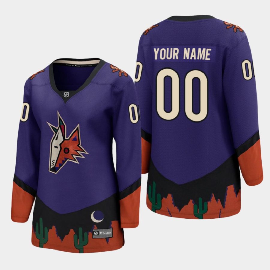 women coyotes custom purple 2021 special edition jersey