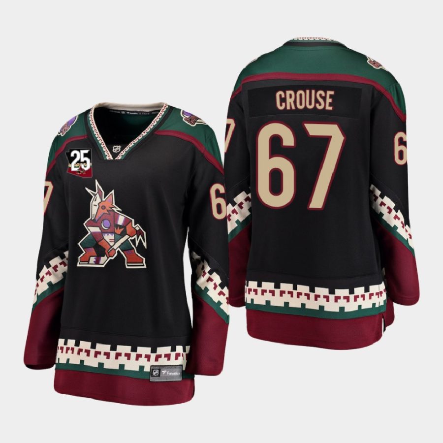 women coyotes lawson crouse black 2020 21 25th anniversary kachina alternate jersey