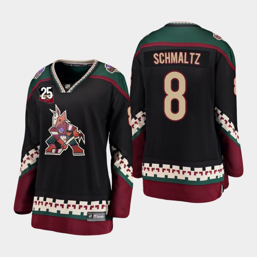 women coyotes nick schmaltz black 2020 21 25th anniversary kachina alternate jersey