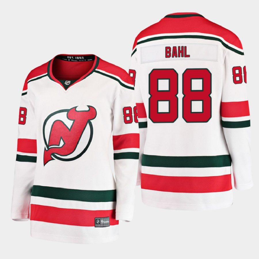 women devils kevin bahl white 2021 alternate jersey