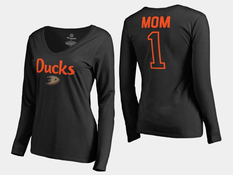 women ducks mothers day number 1 mom long sleeve t shirt