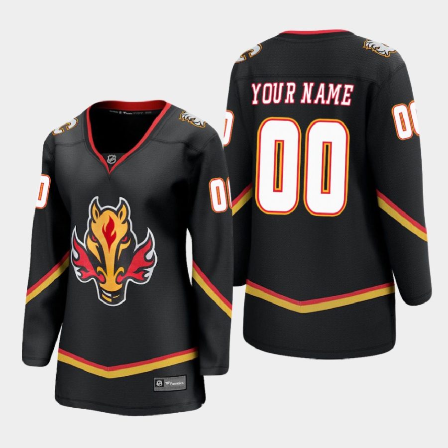 women flames custom black 2021 special edition jersey